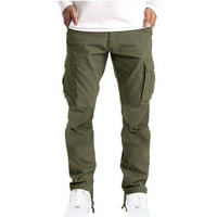 CLLIOS muške teretne hlače opuštene fit multi džepove Hlače Radne vojne hlače Atletska radna odjeća