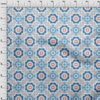 Onuone svilena tabby srednje plava tkanina umjetnički cvijet i oblici geometrijske tkanine za šivanje