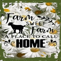 Daisy Flower Wall Art Farm Sweet Farm Mjesto za poziv Početna Goat Country Life Farming Tin zidni potpis Decor Funny Poklon