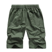 Guvpev Muškarci Ljetni modni ležerni otisnutim labavim kratkim hlačama za brzo sušenje hlače - vojska zelena XXL