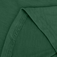 Ženski bluze s dugim rukavima V vrat odjeću od $ ženska proljeća jesen V-izrez pune boje casual labavskog vrhunskog vojske zelene m
