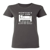Newtonov 1. lak karoserija sarkastična novost poklon ideja za odrasle humoru smiješne ženske ležerne teže
