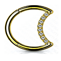 Titanium Pave CZ Zglobni prsten sa šarkama sa šarkama