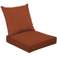 2-dijelni jastuk za sjedenje jastuk za sjedenje jastuk običan jasan hrđe čvrste boje vanjska stolica