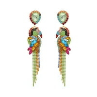 Frcolor par legura papagajnih naušnica Šareni nakit za uho nakit za žene za žene djevojke dame