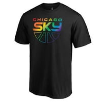 Unizno fanatics brendirano Black Chicago Sky Team Pride Wordmark majica