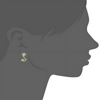 Estele 24kt Mesing s dijamantskim nizovima naušnice za djevojčice, zlato pogodno za sve prilike Posebni