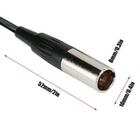 Audio kabl, bakrena žica muški do XLR 3Pin muški audio kabel fleksibilan za fotografsku opremu za zatvarač