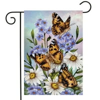 TRAJESIES monarchs Spring Garden Zastava Cvjetni leptiri 18 12.5 Briarwood Lane