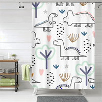 Tuš za tuširanje dinosaurus crtani ispisani kućni dekor zavjesa sa kukama za pranje vodootpornih tuše