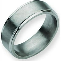 Titanium četkani muški venčani prsten veličine 9