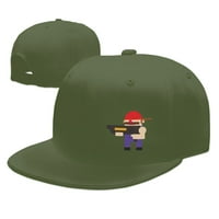 Douzhe Flat Wirn Cap Snapback Hat, brkovi pljačkaški lik Ispiši podesiva bejzbol kapu za zelenu odrasle