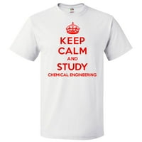 Budite mirni i studirajte hemijsku inženjersku majicu Funny TEE poklon