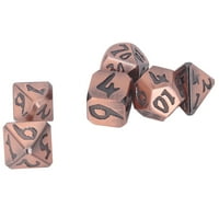 Polihedralne kockice, sjajna bronzana jasna brojna ploča Igra Polihedralne kockice za igru ​​tabletop