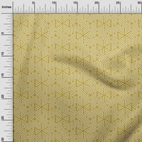 Onuone pamučna svilena žuta tkanina geometrijska šivaća materijala za ispis tkanine sa dvorištem širom