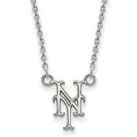 Ženska New York mets Mali logo Sterling srebrni privjesak ogrlica