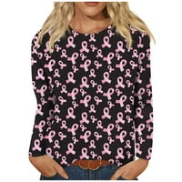 Umitay ženska modna casual longsleeve print pulover okruglog vrata Top bluza