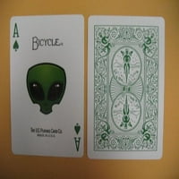 Bicikl zeleni trag igrajući karte Alien Dizajn