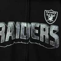 Muški G-III Sports Carl Banks Black Las Vegas Raiders Savršena sezona punog zip hoodie