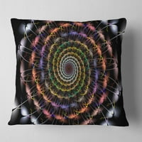 Art DesimanArt 'Multicolor Sažetak spiralnog cvijeta' Sažetak jastuk za bacanje u. In. Srednji