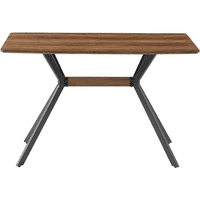 Drvena gornja crna metalna polica za ručavanje, minimalistički stol za blagovanje za urede, spavaće