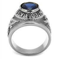 Luxe nakit dizajnira muški od nehrđajućeg čelika konućeg prstena sa safirnim sintetičkim kamenim kamenom