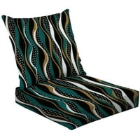 Dvodijelni jastuk za sjedenje set za sjedenje bešavni apstraktni prugasti valovit klipni dizajn za modnu